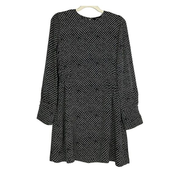 Theory Mini Lucillia Silk Dress, Size 6, Navy/White Print, Elegant Style #NWT - Picture 4 of 15